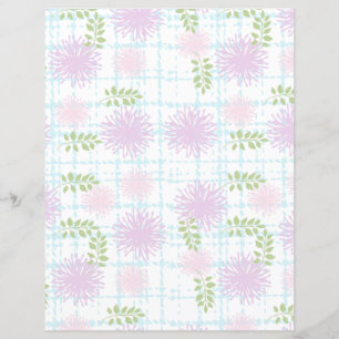 Lámina Papel Floral Pastel para Scrapbook