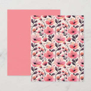 Lámina Papel Floral Rosa Elegante para Scrapbooking