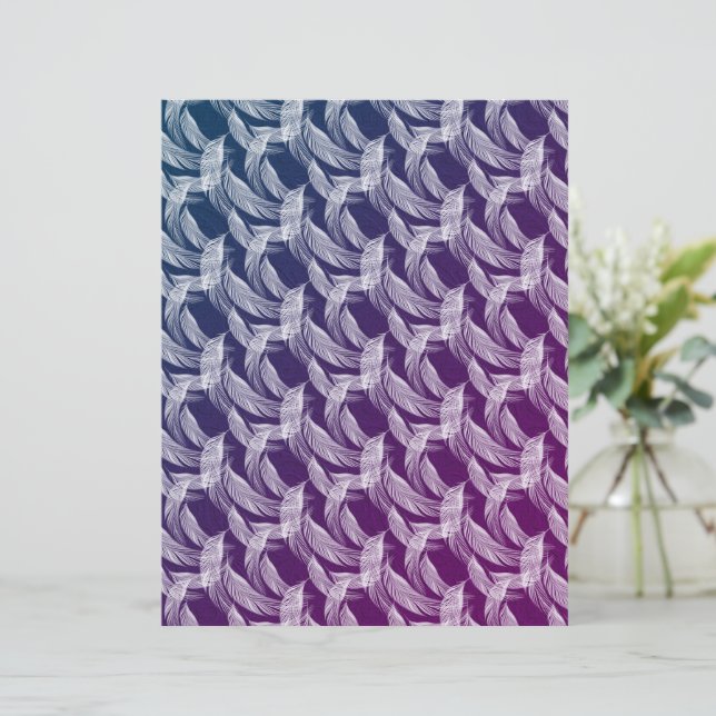 Lámina Papel flotante de libro de álbumes para plumas bla (Anverso de pie)
