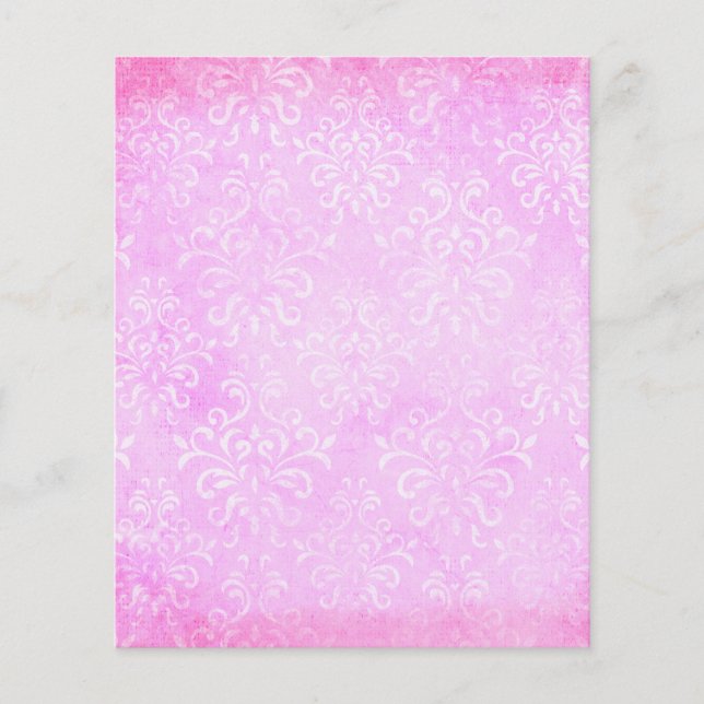 Lámina Papel Fushia de cuadernillo rosa y blanco (Anverso)