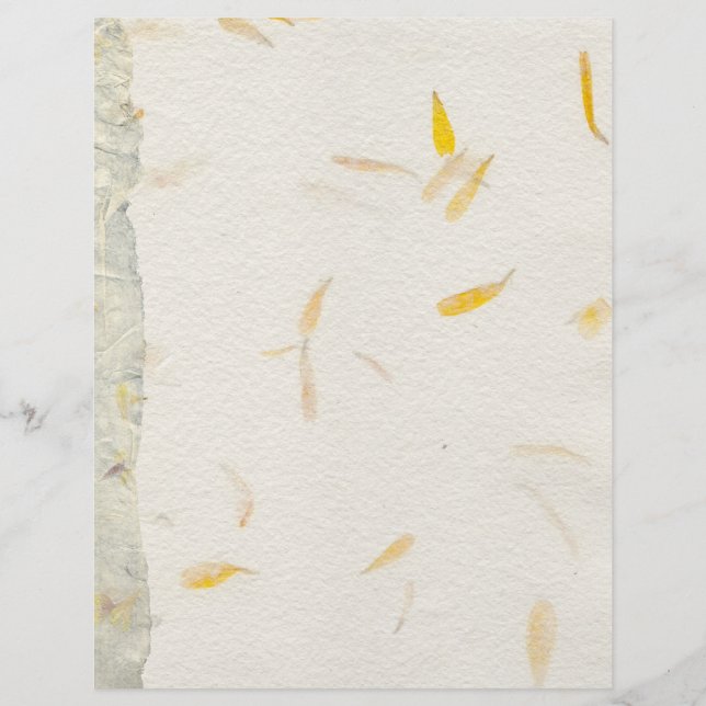 Lámina Papel hecho a mano - pétalos de flores (Anverso)