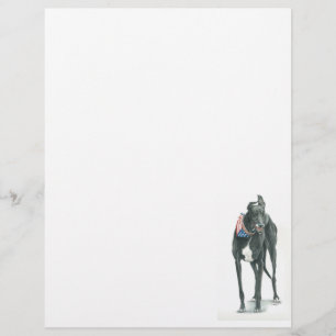 Lámina Papel Letter con Arte de Perro Galgo