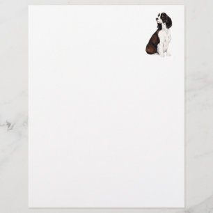Lámina Papel letterhead con arte de perro Springer Spanie