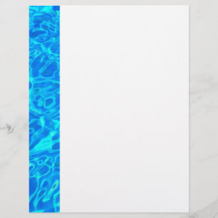 Lámina Papel letterhead con fondo de agua azul