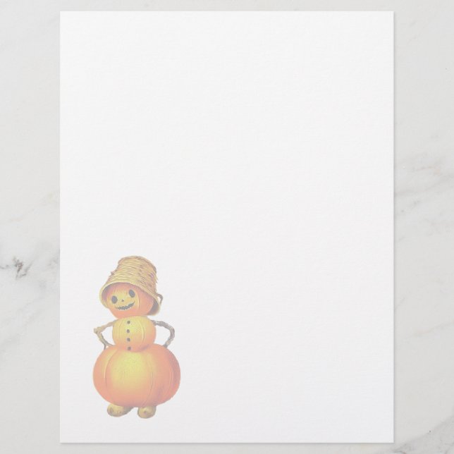 Lámina Papel letterhead de Halloween vintage (Anverso)