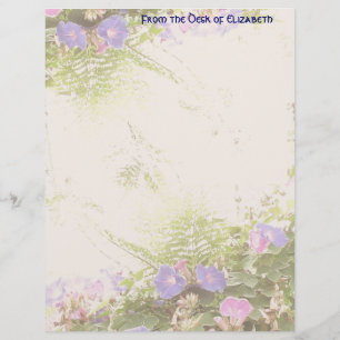 Lámina Papel Letterhead Helechos Gloria de la Mañana