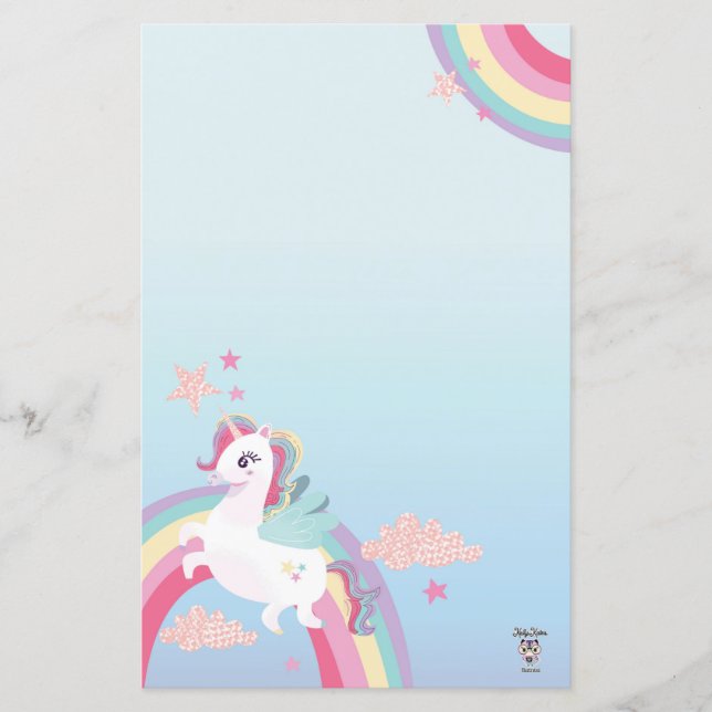 Lámina Papel mágico de estantería de unicornio (Anverso)