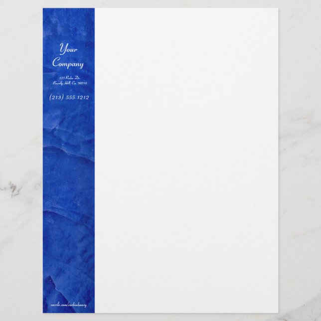 Lámina Papel Membretado Azul Toscano (Anverso)