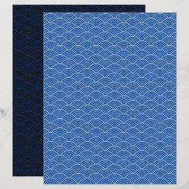 Lámina Papel moderno azul negro para la trama japonesa