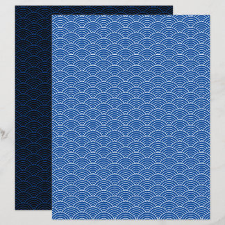 Lámina Papel moderno azul negro para la trama japonesa