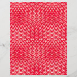 Lámina Papel moderno rojo negro japonés ondulado para la 