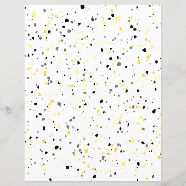 Lámina Papel moderno y gris gris Terrazzo (Anverso)