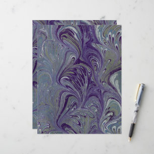 Lámina Papel morado, azul y verde anidado
