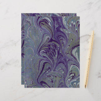 Lámina Papel morado, azul y verde anidado