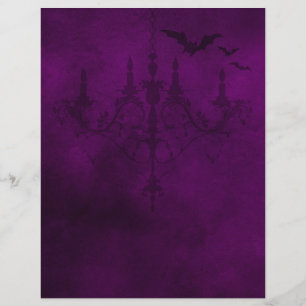 Lámina Papel morado gótico de Halloween