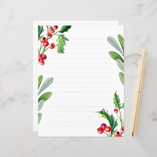 Lámina Papel navidad, escribiendo papel en línea de vacac (Anverso/Reverso In Situ)