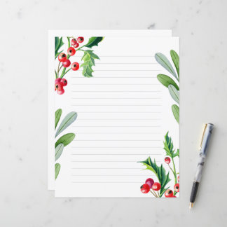 Lámina Papel navidad, escribiendo papel en línea de vacac