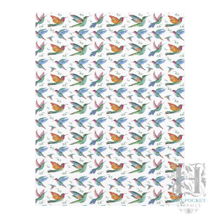 Lámina Papel para Álbum de Colibríes