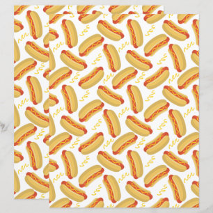 Lámina Papel para Álbum de Recortes de Hot Dogs