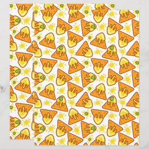 Lámina Papel para álbum de recortes de Nachos y Jalapenos