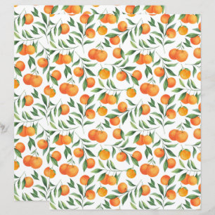 Lámina Papel para Álbum de Recortes de Naranjas