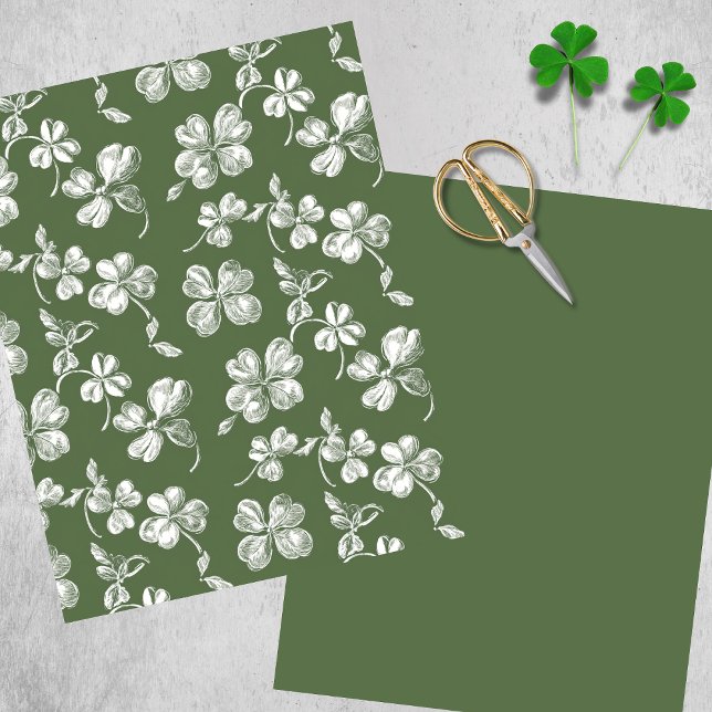 Lámina Papel para álbum de recuerdos de Tréboles Sofistic (Beautiful scrapbook paper for various craft projects.)