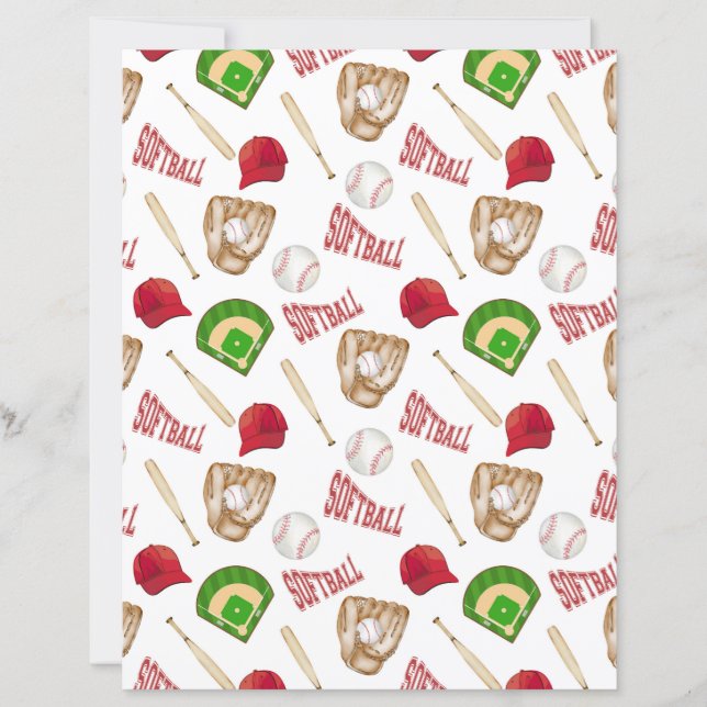 Lámina Papel para Álbum de Softball (Anverso)
