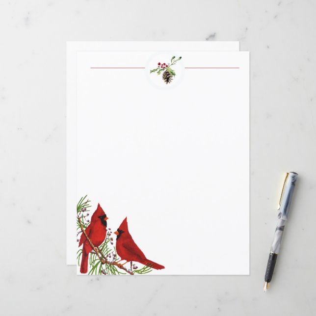 Lámina Papel para cardenales y Navidades de abeto (Anverso/Reverso In Situ)