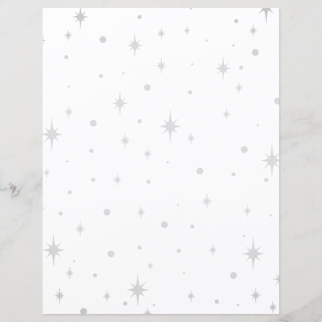 Lámina Papel para diario de chatarra de estrella plateada (Anverso)