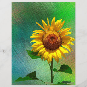 Lámina Papel para el crapbook del girasol