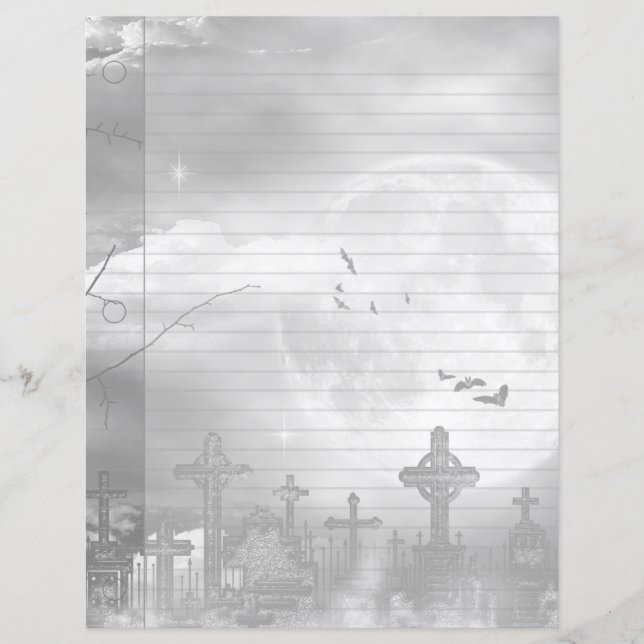 Lámina Papel para el portátil del cementerio de Gótico de (Anverso)