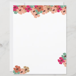 Lámina Papel para Escribir Floral Rubor y Flor
