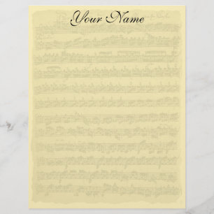 Lámina Papel para escribir la Partita de Bach