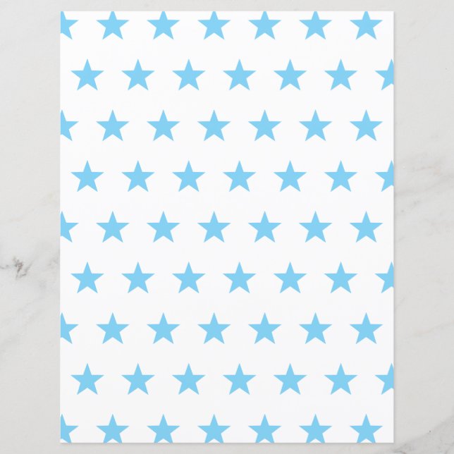 Lámina Papel para la artesanía - estrellas azules - patró (Anverso)