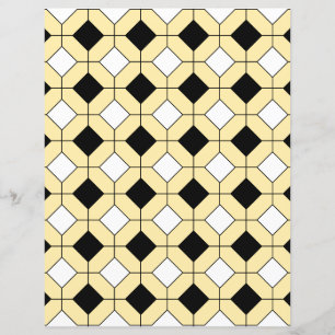 Lámina Papel para la artesanía - negro y beige mosaico -