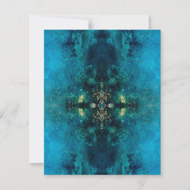 Lámina Papel para la sonda Peacock azul caleidoscopio de  (Anverso)