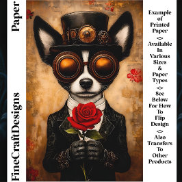 Lámina Papel para perros papilones, gafas, papel para nav