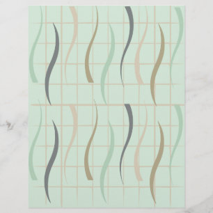 Lámina Papel para Scrap Book de Patrón de Remolino y Cuad