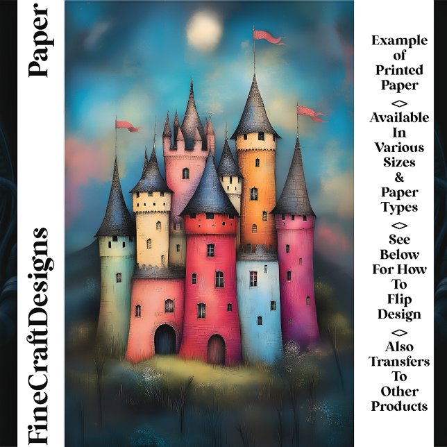 Lámina Papel para Scrapbook Castillo de Cuento de Hadas D (Subido por el creador)