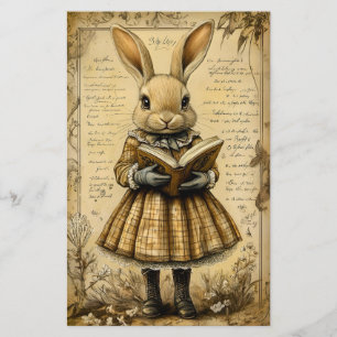 Lámina Papel para Scrapbook CT7 Libro de Conejo y Lectura
