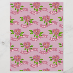 Lámina Papel para Scrapbook de Abrazos y Besos