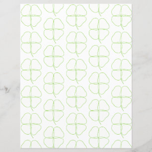 Lámina Papel para Scrapbook de Contornos de Trébol