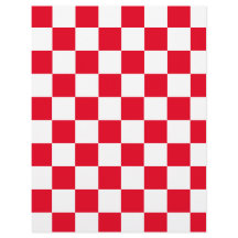 Papel para Scrapbook de Cuadros Croatas Rojo Blanc