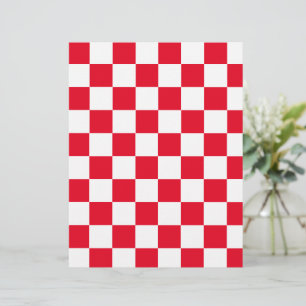 Lámina Papel para Scrapbook de Cuadros Croatas Rojo Blanc