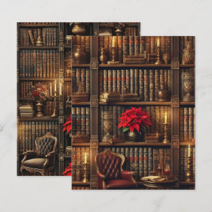 Lámina Papel para Scrapbook de Estantería de Libros Poins