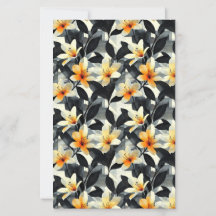 Papel para Scrapbook de Flores de Lirio Amarillo E