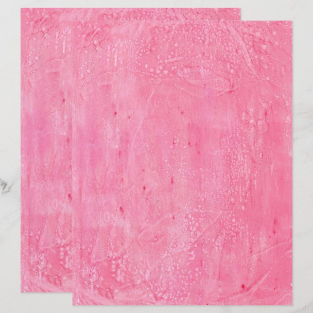 Lámina Papel para Scrapbook de Fondo Rosa Escarchado (Anverso / Reverso)