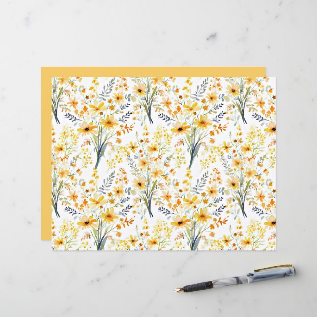 Lámina Papel para scrapbook de hermosas flores silvestres (Anverso/Reverso In Situ)