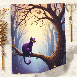 Lámina Papel para Scrapbook del Árbol del Gato de Cheshir