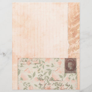 Lámina Papel para Scrapbook Rosa Melocotón Deslucido